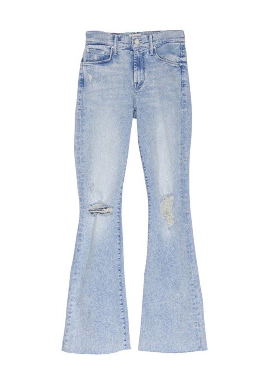 Mother The Weekender Action Shot Fray High Rise Flare Jeans Women's Size 26 EUC